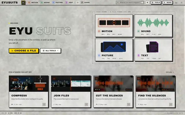 EYU SUITS wearing the Concrete theme