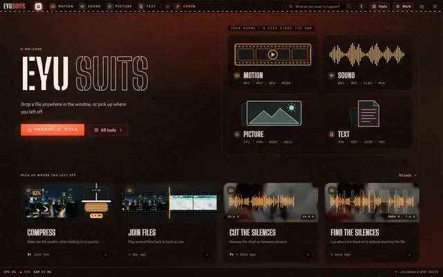 EYU SUITS wearing the Darkroom theme
