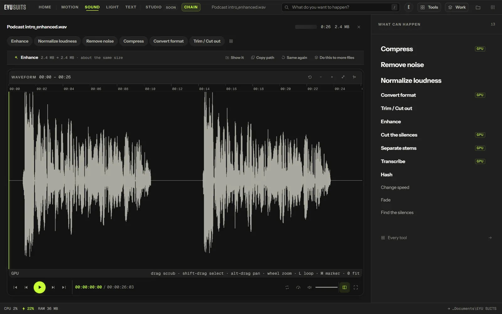 A podcast recording in EYU SUITS after Enhance, set for podcasts